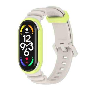 For Xiaomi Mi Band 5 / 6 / 7 MIJOBS GS Unibody Two-color Watch Band(Warm Grey Green)