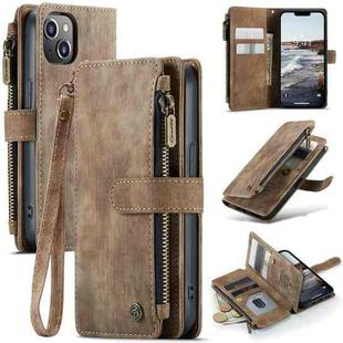 For iPhone 14 CaseMe C30 Multifunctional Phone Leather Case (Brown)