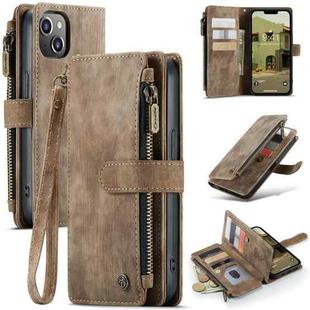 For iPhone 14 Plus CaseMe C30 Multifunctional Phone Leather Case (Brown)