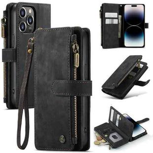 For iPhone 14 Pro CaseMe C30 Multifunctional Phone Leather Case(Black)