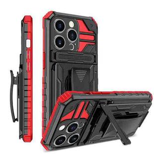 For iPhone 13 Pro Max King Kong Back Clip Series Holder Phone Case (Red)