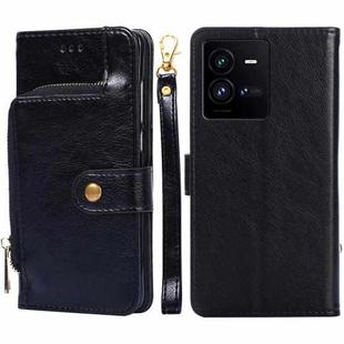 For vivo iQOO 10 Pro 5G Zipper Bag Leather Phone Case(Black)