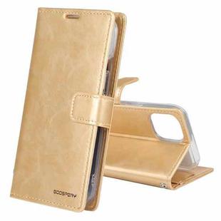 For iPhone 14 Pro GOOSPERY BLUE MOON Crazy Horse Texture Leather Case(Gold)