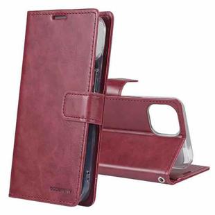 For iPhone 14 Pro GOOSPERY BLUE MOON Crazy Horse Texture Leather Case(Wine Red)