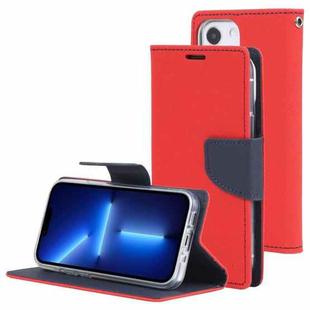 For iPhone 14 Plus GOOSPERY FANCY DIARY Cross Texture Leather Case (Red)