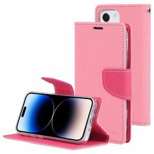 For iPhone 14 Pro Max GOOSPERY FANCY DIARY Cross Texture Leather Case (Pink)