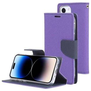 For iPhone 14 Pro Max GOOSPERY FANCY DIARY Cross Texture Leather Case (Purple)
