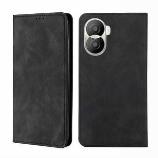 For Honor X40i Skin Feel Magnetic Horizontal Flip Leather Phone Case(Black)