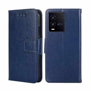 For vivo iQOO 10 Crystal Texture Horizontal Flip Leather Phone Case(Royal Blue)