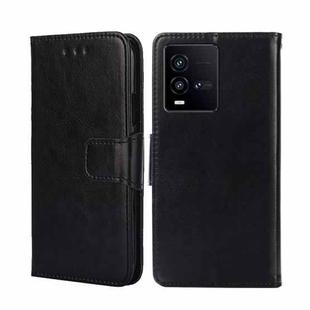 For vivo iQOO 10 Crystal Texture Horizontal Flip Leather Phone Case(Black)