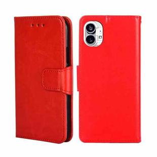 For Nothing Phone 1 Crystal Texture Horizontal Flip Leather Phone Case(Red)