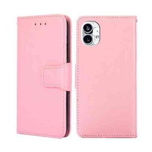 For Nothing Phone 1 Crystal Texture Horizontal Flip Leather Phone Case(Pink)