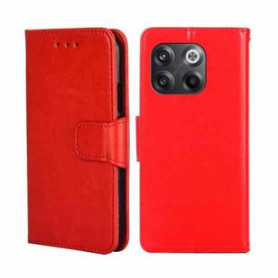 For OnePlus 10T Crystal Texture Horizontal Flip Leather Phone Case(Red)