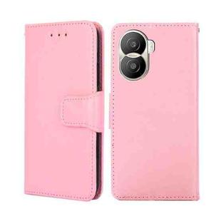 For Honor X40i Crystal Texture Horizontal Flip Leather Phone Case(Pink)