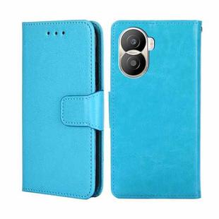 For Honor X40i Crystal Texture Horizontal Flip Leather Phone Case(Light Blue)