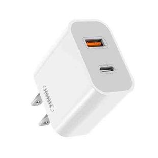 REMAX RP-U68 Speedy Series 20W USB+USB-C/Type-C Interface Fast Charger, Specification:US Plug(White)