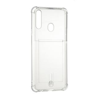 For Galaxy A10s Transparent Shockproof Protective Case with Card Slot(Transparent)