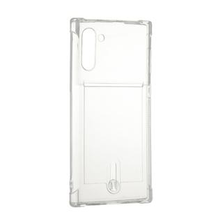 For Galaxy Note 10 Transparent Shockproof Protective Case with Card Slot(Transparent)