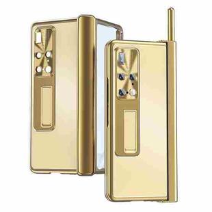 For Huawei Mate X2 Aluminum Alloy Double Hinge Shockproof Phone Protective Case(Gold)