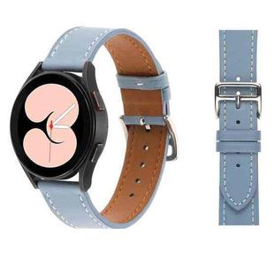 For Samsung Galaxy Watch5 Pro 45mm/5 44mm/5 40mm Plain Weave Leather Watch Band(Sky Blue)