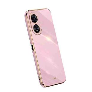 For OPPO A97 5G XINLI Straight Edge 6D Electroplate TPU Phone Case(Cherry Purple)