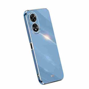 For OPPO A97 5G XINLI Straight Edge 6D Electroplate TPU Phone Case(Celestial Blue)