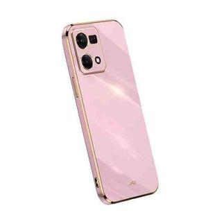 For OPPO Reno7 4G XINLI Straight Edge 6D Electroplate TPU Phone Case(Cherry Purple)