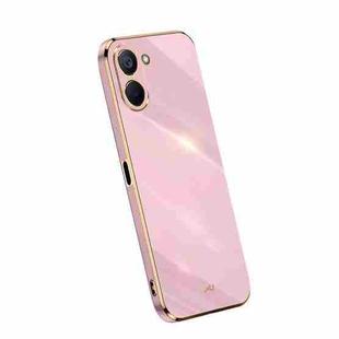 For Realme V20 5G XINLI Straight Edge 6D Electroplate TPU Phone Case(Cherry Purple)