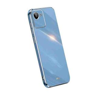 For Realme C30 XINLI Straight Edge 6D Electroplate TPU Phone Case(Celestial Blue)