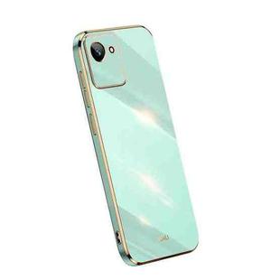 For Realme C30 XINLI Straight Edge 6D Electroplate TPU Phone Case(Mint Green)