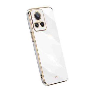 For Realme GT2 Explorer Master XINLI Straight Edge 6D Electroplate TPU Phone Case(White)