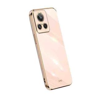 For Realme GT2 Explorer Master XINLI Straight Edge 6D Electroplate TPU Phone Case(Pink)