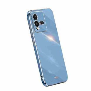 For vivo iQOO 10 XINLI Straight Edge 6D Electroplate TPU Phone Case(Celestial Blue)