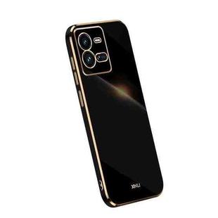 For vivo iQOO 10 Pro XINLI Straight Edge 6D Electroplate TPU Phone Case(Black)
