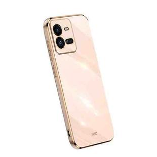 For vivo iQOO 10 Pro XINLI Straight Edge 6D Electroplate TPU Phone Case(Pink)