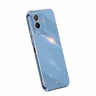 For vivo T2x 5G XINLI Straight Edge 6D Electroplate TPU Phone Case(Celestial Blue)