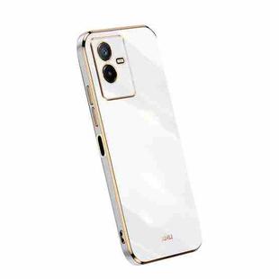 For vivo T2x 5G XINLI Straight Edge 6D Electroplate TPU Phone Case(White)