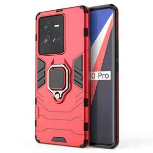 For vivo iQOO 10 Pro 5G PC + TPU Shockproof Protective Phone Case with Magnetic Ring Holder(Red)