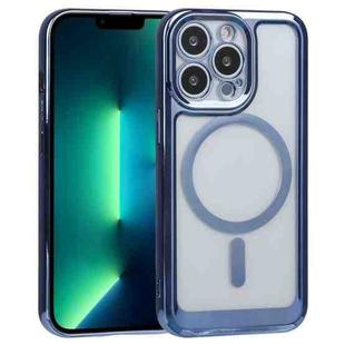 For iPhone 13 Pro Max MagSafe Electroplating TPU Phone Case (Blue)