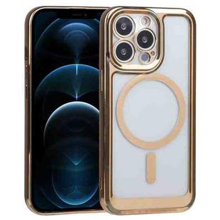 For iPhone 12 Pro Max MagSafe Electroplating TPU Phone Case(Gold)