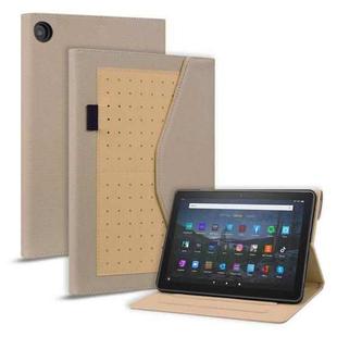 For Amazon Fire HD 8 2017 Business Storage Smart Leather Tablet Case(Khaki)