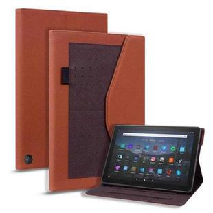 For Amazon Fire HD 8 2020 Business Storage Smart Leather Tablet Case(Brown)