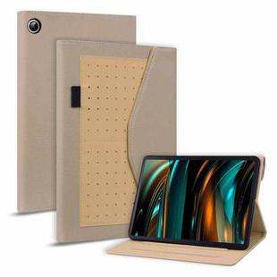 For Samsung Galaxy Tab A8 Business Storage Smart Leather Tablet Case(Khaki)