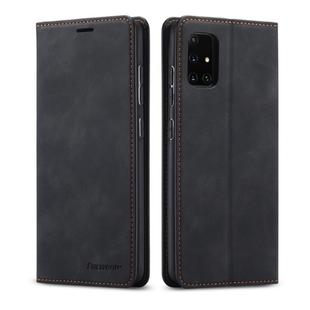 For Galaxy A51 Forwenw Dream Series Oil Edge Strong Magnetism Horizontal Flip Leather Case with Holder & Card Slots & Wallet & Photo Frame(Black)