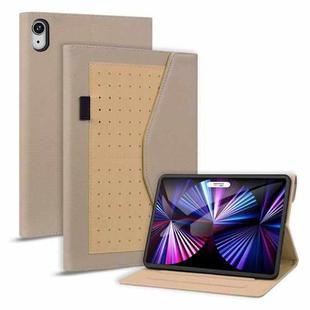 For iPad mini 6 Business Storage Smart Leather Tablet Case(Khaki)