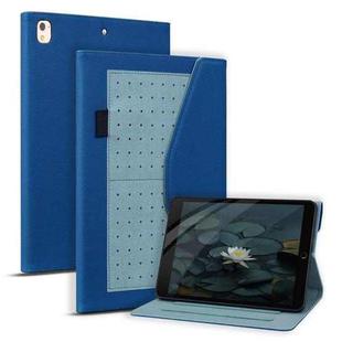 Business Storage Smart Leather Tablet Case For iPad 10.2 2019 / Air 2019 10.5 / 10.2 2020(Blue)