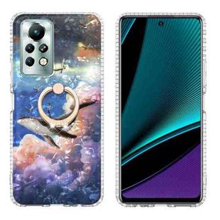For Infinix Note 11s / Note 11 Pro Ring Holder 2.0mm Airbag TPU Phone Case(Whale)