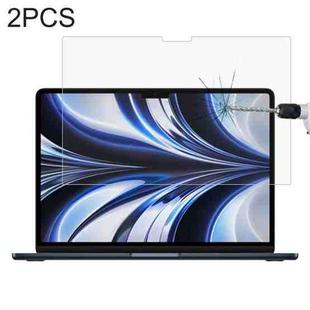 2 PCS 9H Explosion-proof Tempered Glass Film For MacBook Air 13.6 inch A2681 2022