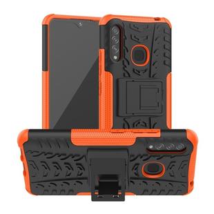 For Galaxy A70e Tire Texture Shockproof TPU+PC Protective Case with Holder(Orange)