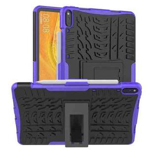 For Huawei Matepad Pro 10.8 Tire Texture Shockproof TPU+PC Protective Case with Holder(Purple)